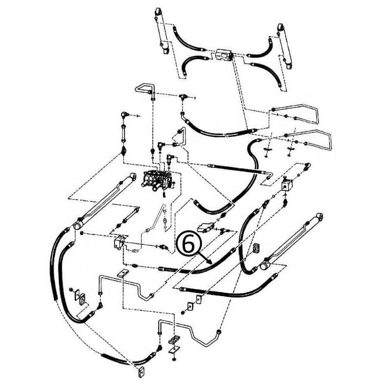 Bobcat 953 Loader Lift Circuit Hydraulic Hose #6 - Replacement Part for Skid Steer Loaders - Perfect for Construction, Landscaping & Farm Equipment Maintenance