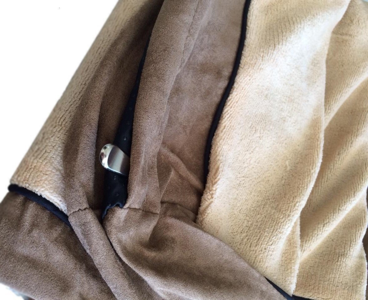 Luxury Soft Dog Bed Cover - Beige Coral Fleece, Non-Slip Zippered (47