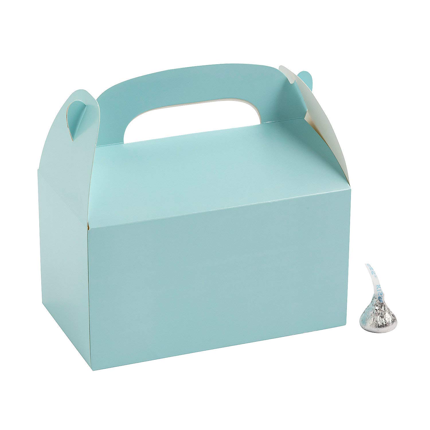 Light Blue Favor Gable Box - 12 Pack Party Supplies for Weddings, Baby Showers & Birthday Celebrations