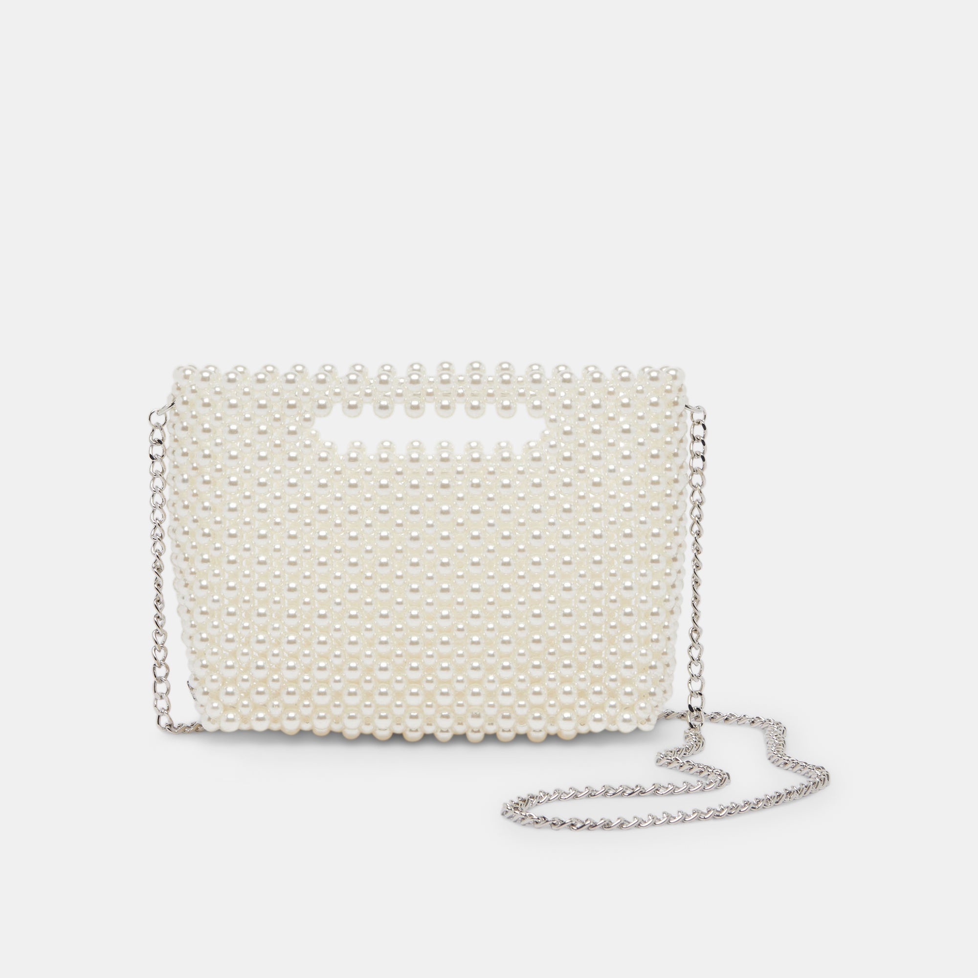 LINZY Women's Pearl Embellished Handbag - Elegant Clutch Purse for Evening Parties, Weddings & Special Occasions