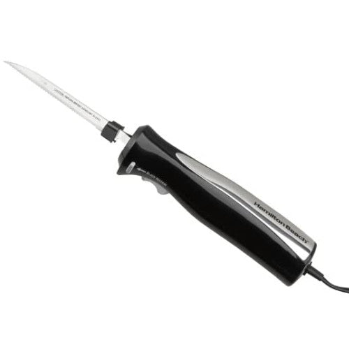 Hamilton Beach 74275ZC Electric Carving Knife Set with 2 Stainless Steel Blades & Storage Case - Perfect for Thanksgiving Turkey, Roast Beef, and Holiday Meals