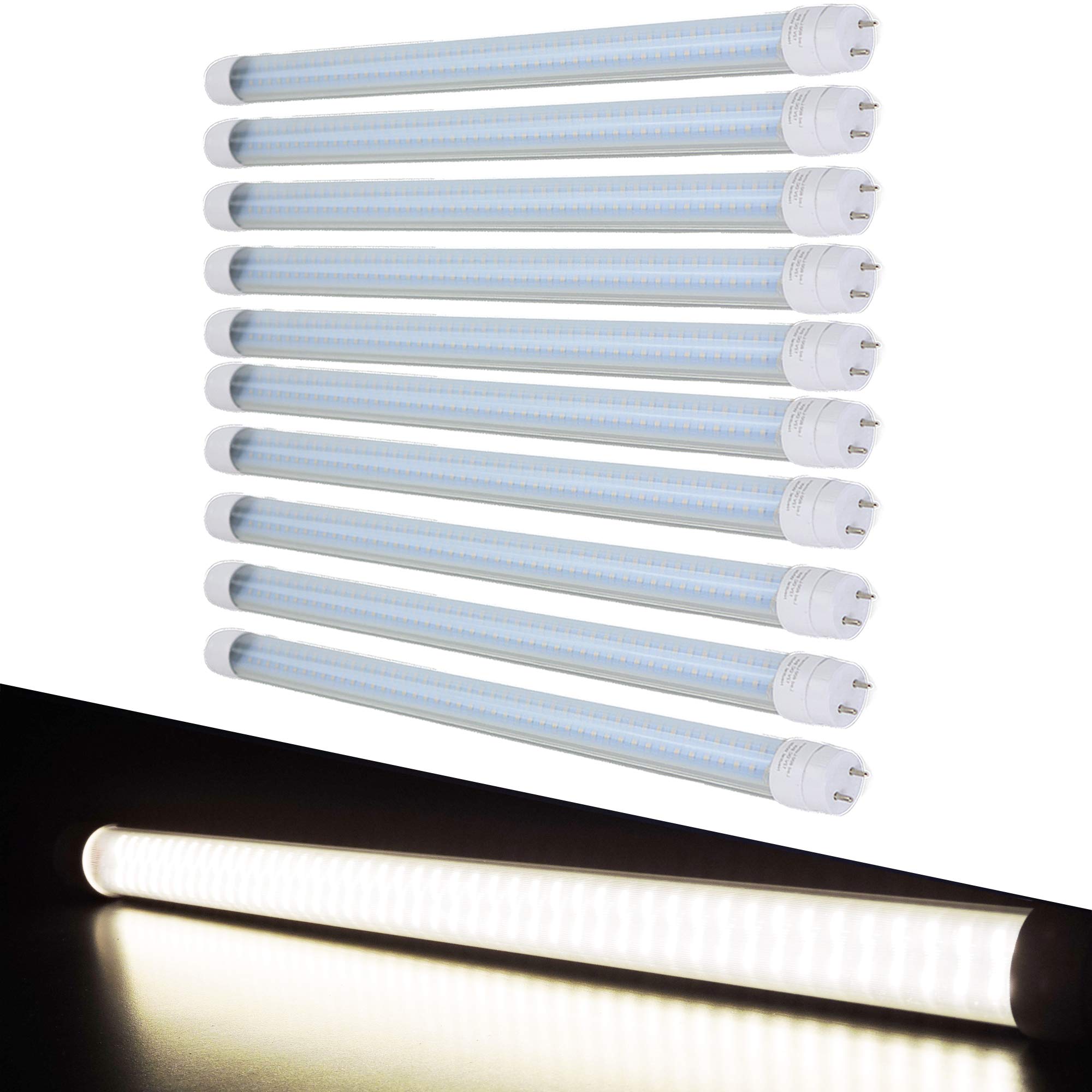 RV LED Light Bulb T8 - 18 Inch Fluorescent Tube Replacement, 600 Lumen Warm White (10 Pack) - Perfect for Camper, Motorhome & Trailer Interior Lighting