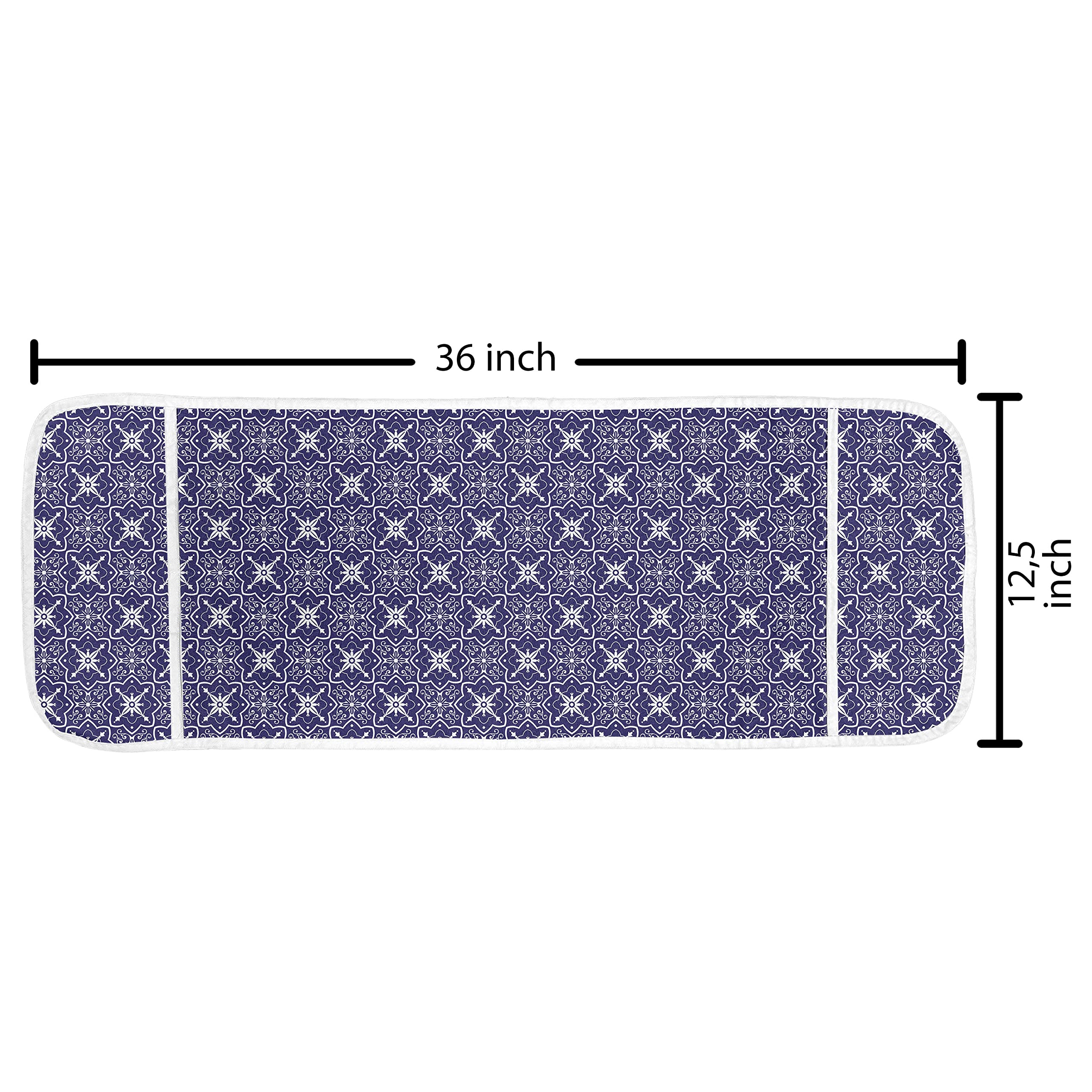 Ambesonne Dutch Floral Microwave Cover - Waterproof Kitchen Organizer with Pockets, 36