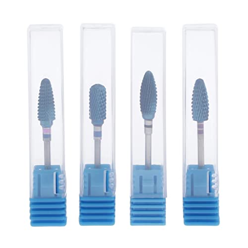 4Pcs Carbide Nail Drill Bits for Electric Nail Files - Professional Polishing & Grinding Heads for Manicure & Pedicure - Perfect for Salon, Home & DIY Nail Care