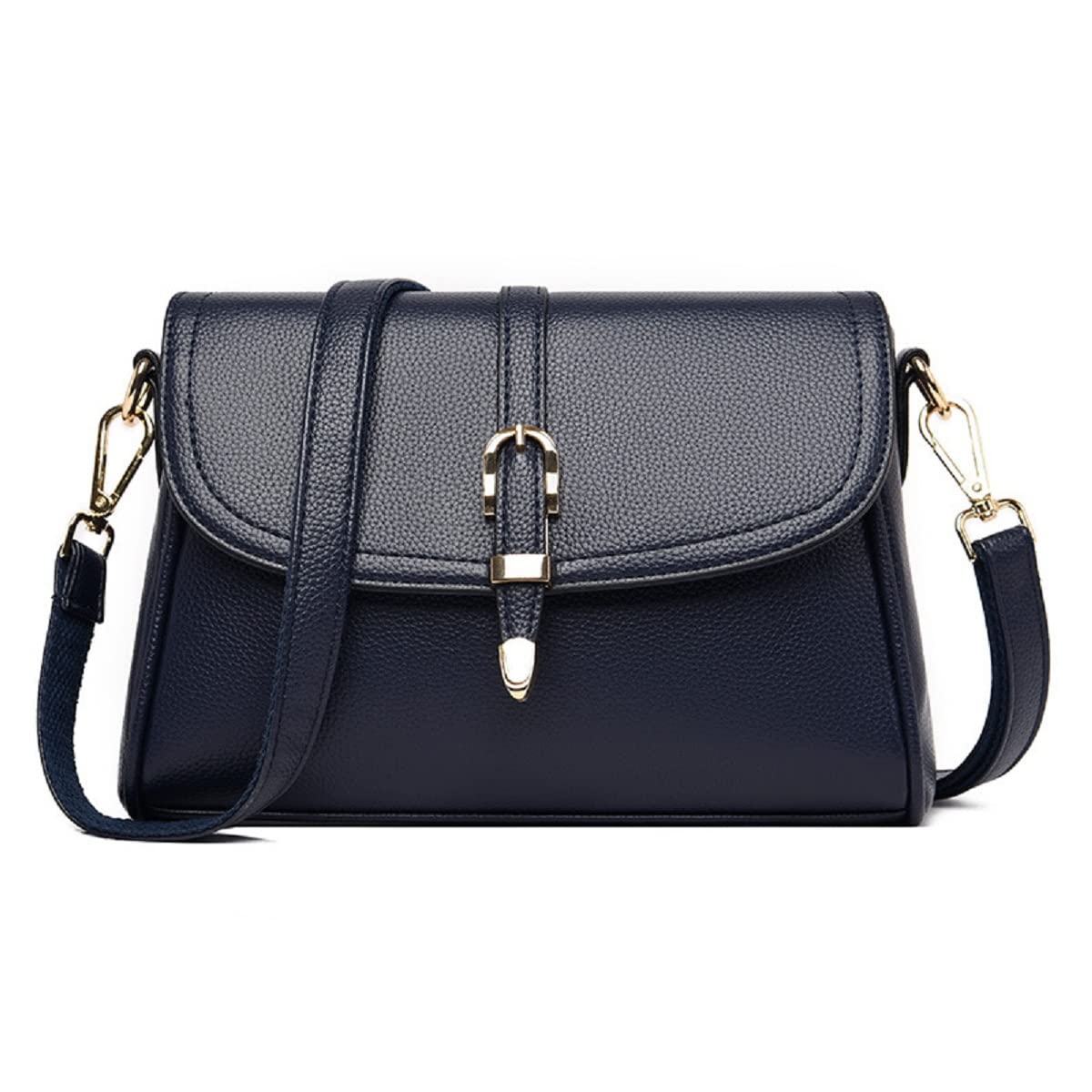 Women's PU Leather Crossbody Bag - Multi-Pocket Satchel with Detachable Straps for Work & Travel