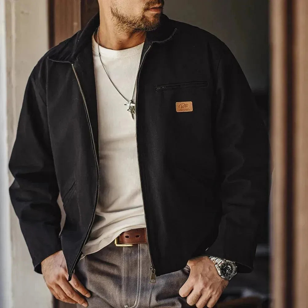Men's Street Style Harrington Jacket - Lightweight Windbreaker for Casual Wear & Outdoor Activities | Urban Fashion, Spring & Fall Outerwear