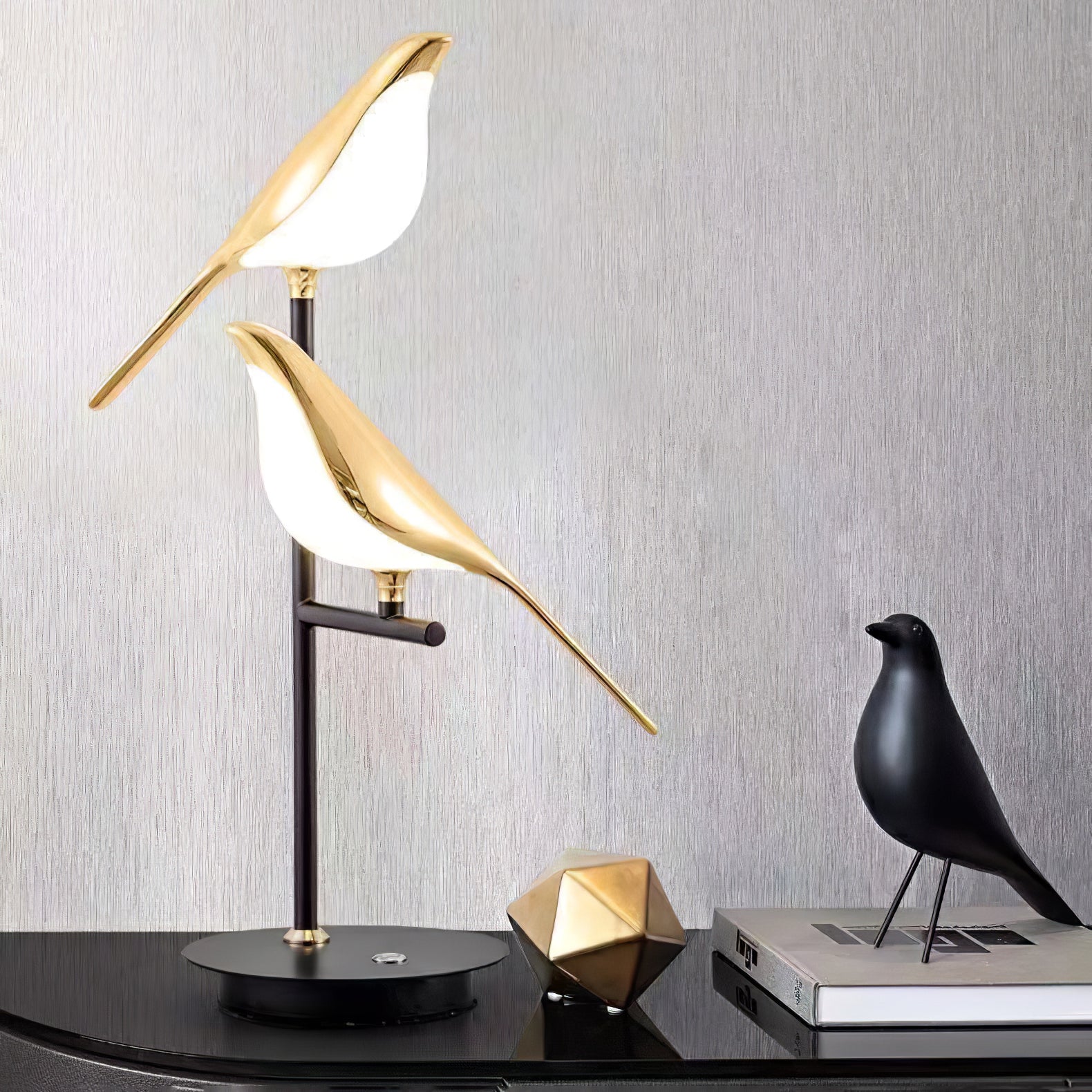 Magpie Perch Table Lamp - Modern Decorative Lighting for Bedroom, Living Room & Office - Stylish Home Decor Accent Light