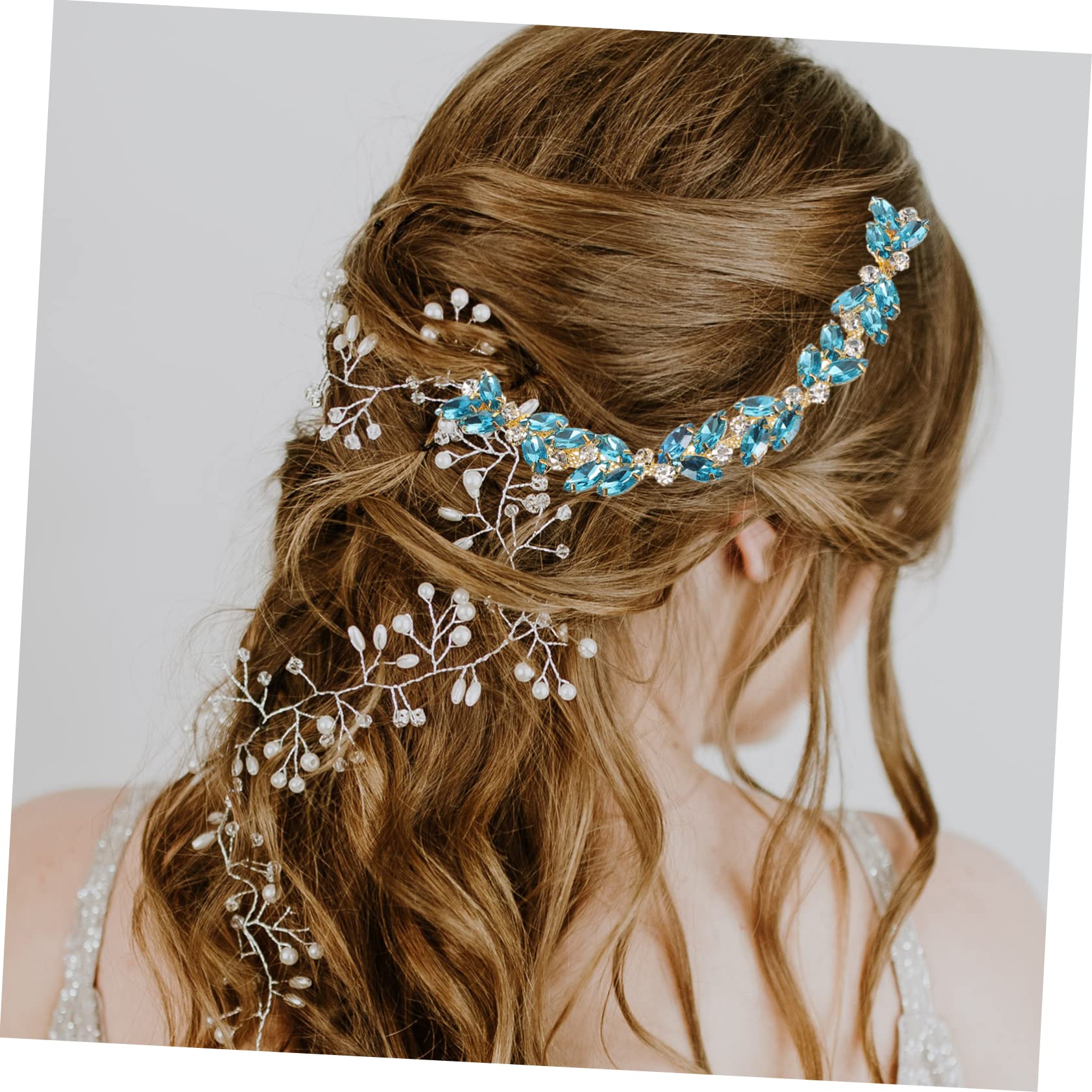 EXCEART 5-Piece Rhinestone Hair Comb Set - Crystal Leaf Hair Forks, Bridal Headpieces, Alloy Hair Clips for Wedding, Bridesmaid & Special Occasions | Perfect for Updos, Side Styling & Formal Events