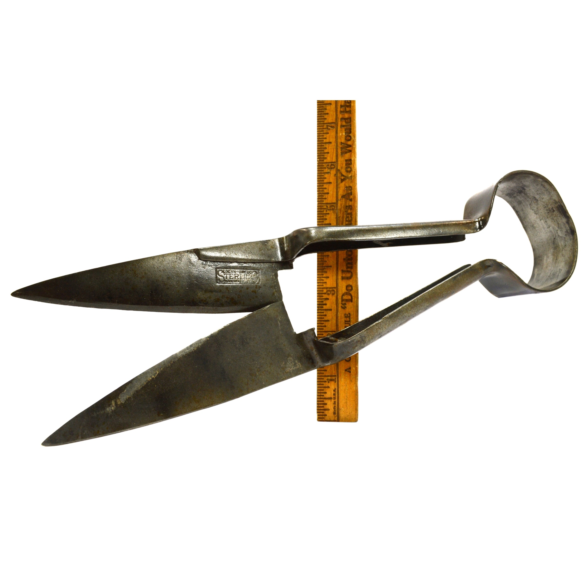 Vintage Antique Sheep Shears - Rare Logan Gregg Sterling Hardware Co. Primitive Wool Clippers for Farm, Ranch & Shearing - Perfect for Collectors & DIY Wool Crafts