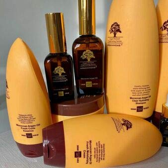 Premium Moroccan Argan Oil Hair Care Set - Hydrating Shampoo, Deep Conditioner, Nourishing Cream, Curl Enhancer, Anti-Frizz Shine Spray, Repair Mask & Hair-Body Serum for Dry, Damaged & Curly Hair - Salon Quality Treatment for Softness & Shine at Home