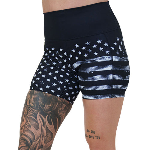 American Flag Shorts - Patriotic Stars & Stripes Athletic Shorts for Men & Women - Perfect for 4th of July, Workouts & Casual Wear