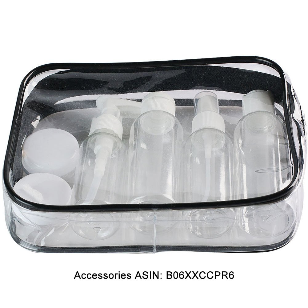 TSA Approved Clear Quart Size Toiletry Bag - 1 Pack Leakproof Travel Cosmetic Organizer with Zipper for Men & Women | Perfect for Airplane Carry-On, Gym & Weekend Trips