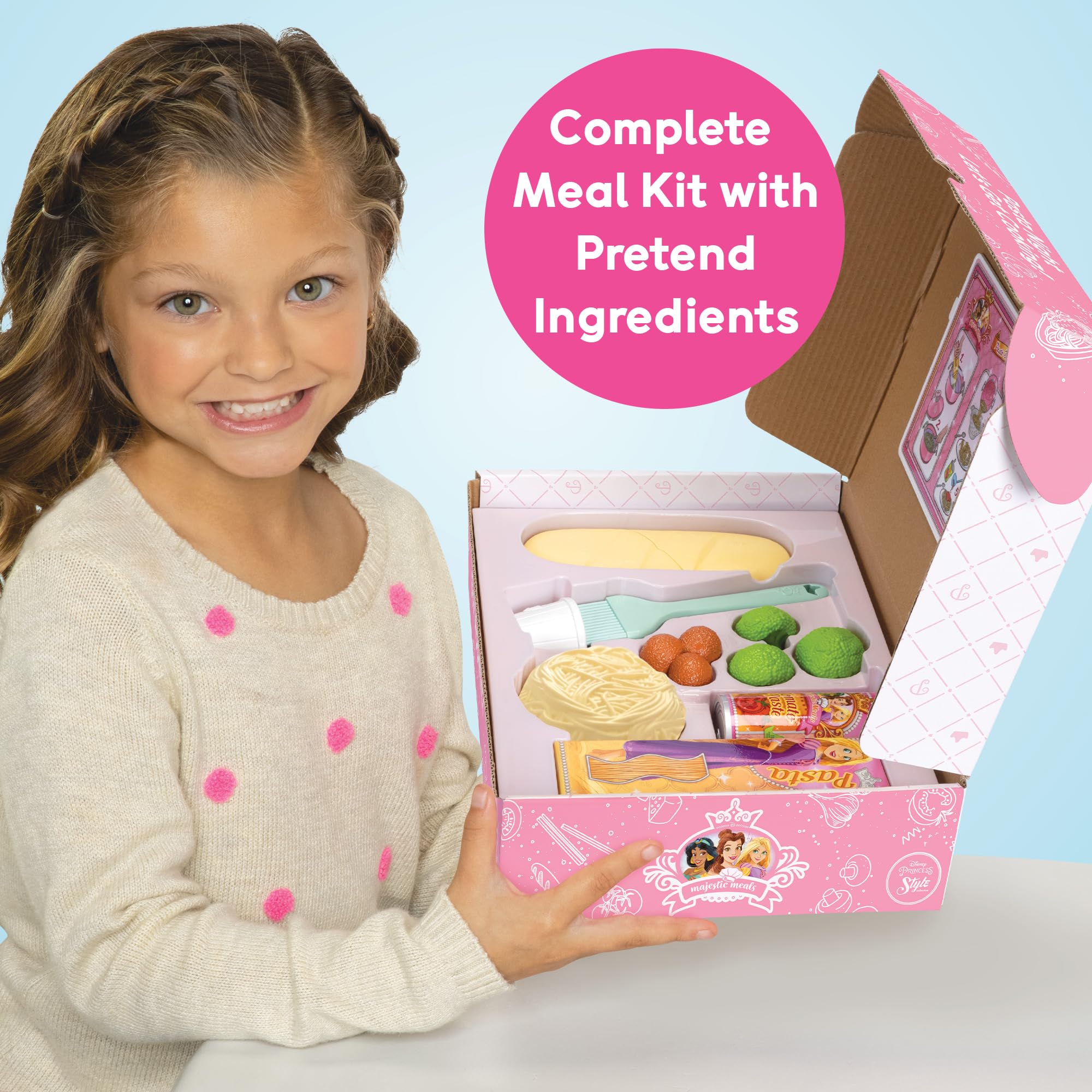 Disney Princess Pretend Play Kitchen Set for Kids - Interactive Toy Kitchen with Realistic Steam, 35+ Accessories & Complete Meal Kit - Perfect for Role Play, Birthday Gifts & Preschool Learning