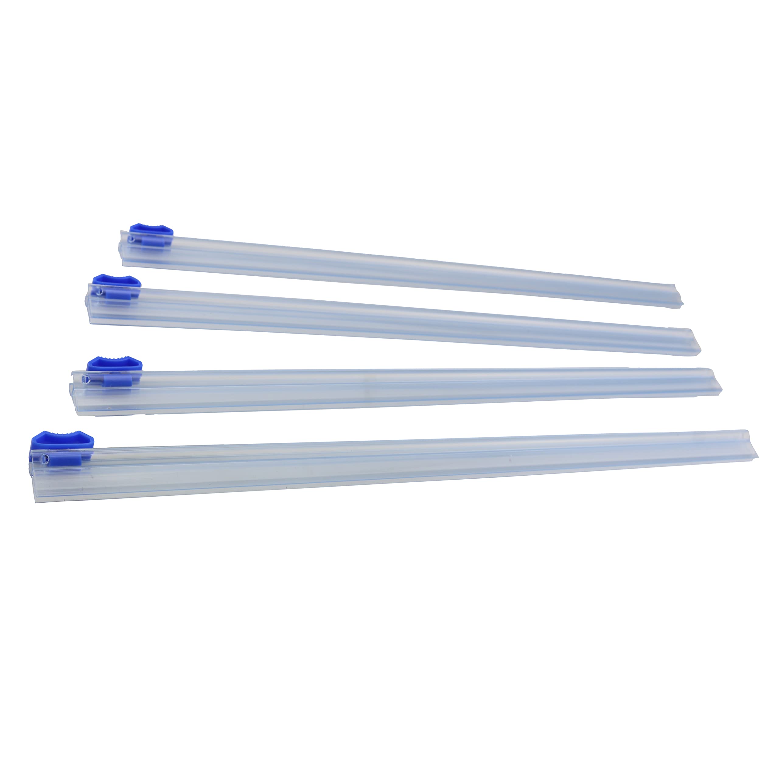 4-Pack Reusable Plastic Wrap, Aluminum Foil & Wax Paper Dispenser Cutter - 33cm Kitchen Organizer for Cling Wrap, Tin Foil & Parchment Paper - Perfect for Food Storage, Meal Prep & Baking Needs