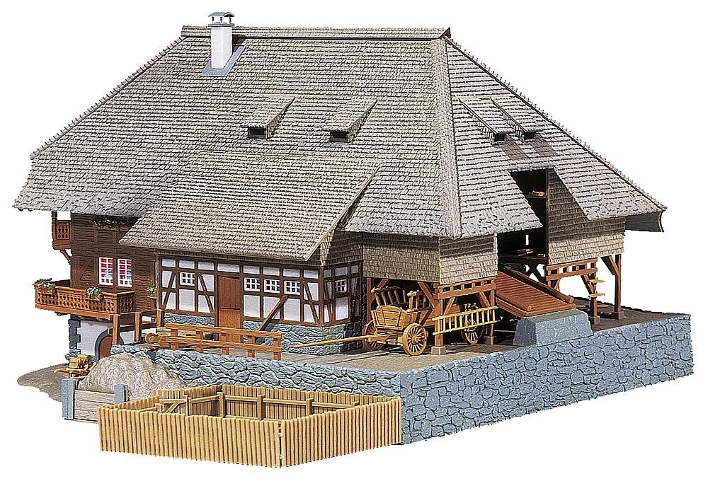 Faller 130366 HO Scale Forest Farmyard Building Kit - Perfect for Model Train Layouts & Diorama Displays