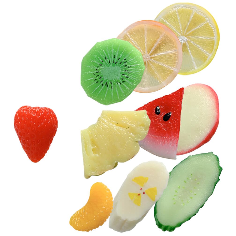 EXCLUZO 10pcs Cute Fruit Slice Hair Clips - Colorful Duckbill Snap Hairpins for Women & Girls - Perfect for School, Parties & Everyday Hairstyles