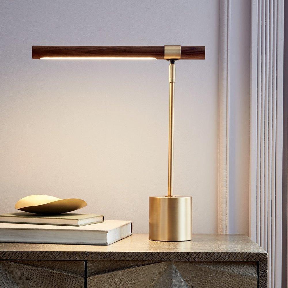 Modern Linear Table Lamp - Sleek & Minimalist LED Desk Light for Home Office, Bedroom, or Study - Perfect for Reading, Working, and Ambient Lighting