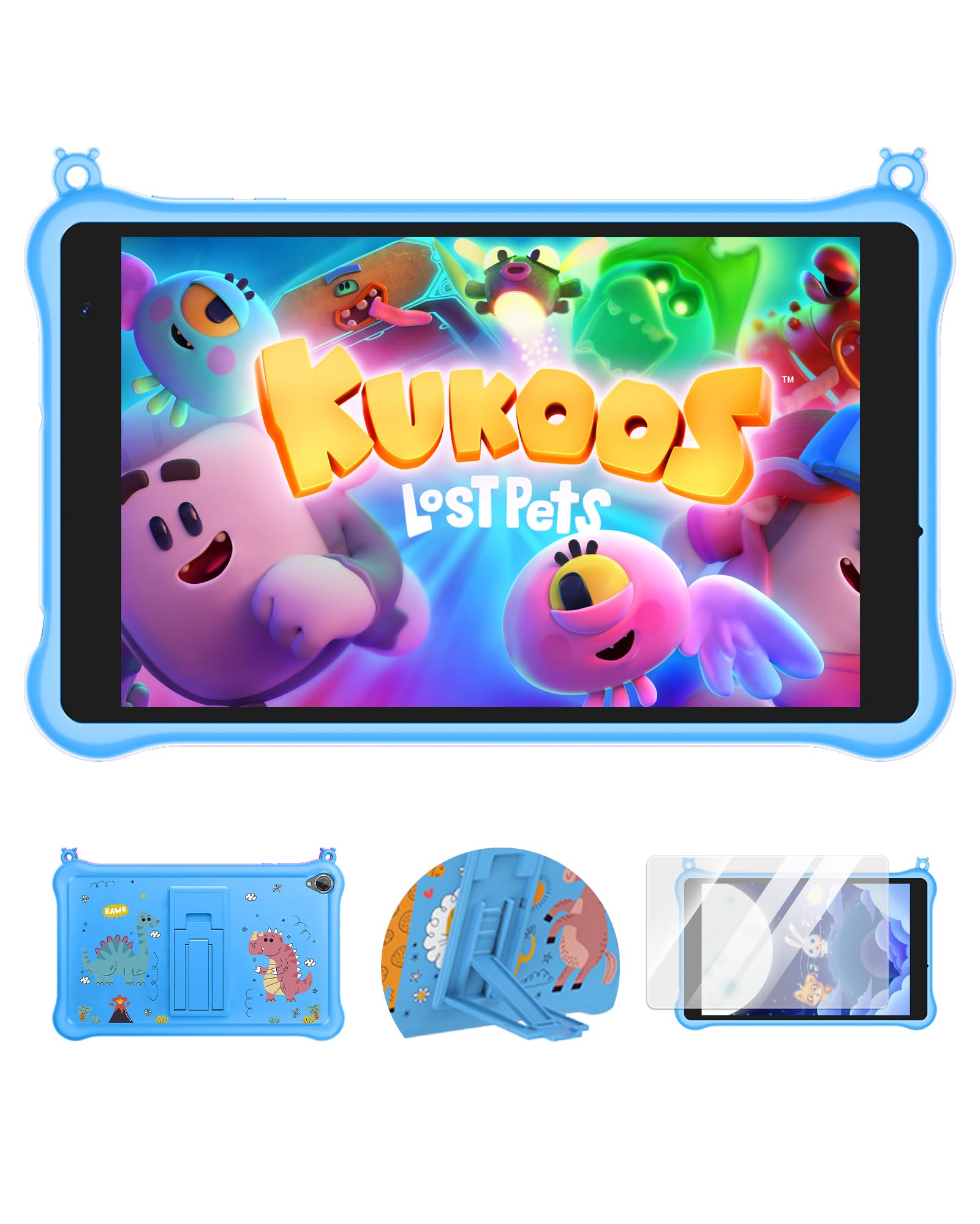 Blackview 8 Inch Kids Tablet with Eye Protection Mode - Android Tablet for Kids Ages 3-12, Parental Control, 64GB+6GB RAM (Expandable to 1024GB), Quad-Core Processor - Perfect for Learning, Games & Safe Entertainment at Home or Travel