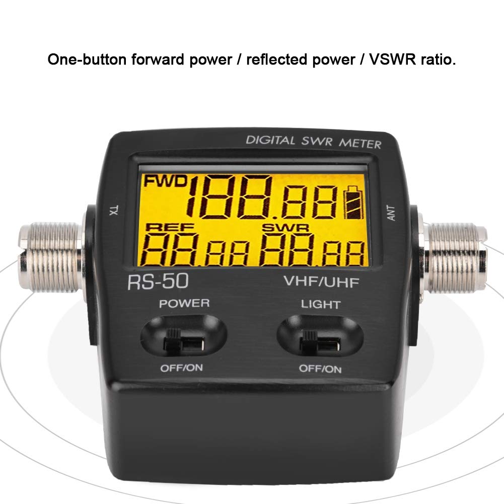 Digital VHF UHF 125-525MHz SWR Power Meter - Portable Watt Meter for CB Radio, Ham Radio & Antenna Tuning - Perfect for Field Testing, Signal Measurement & Radio Setup