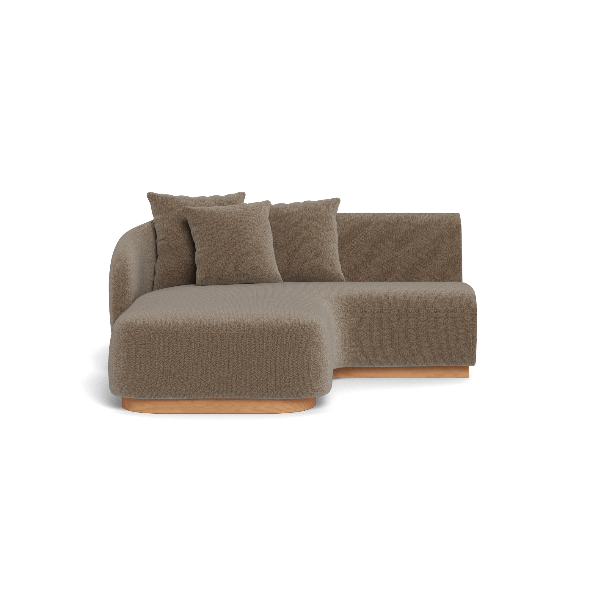 Como Curved Chaise Left - Modern Outdoor Lounge Chair with Water-Resistant Cushions, Perfect for Patio, Poolside, and Backyard Relaxation