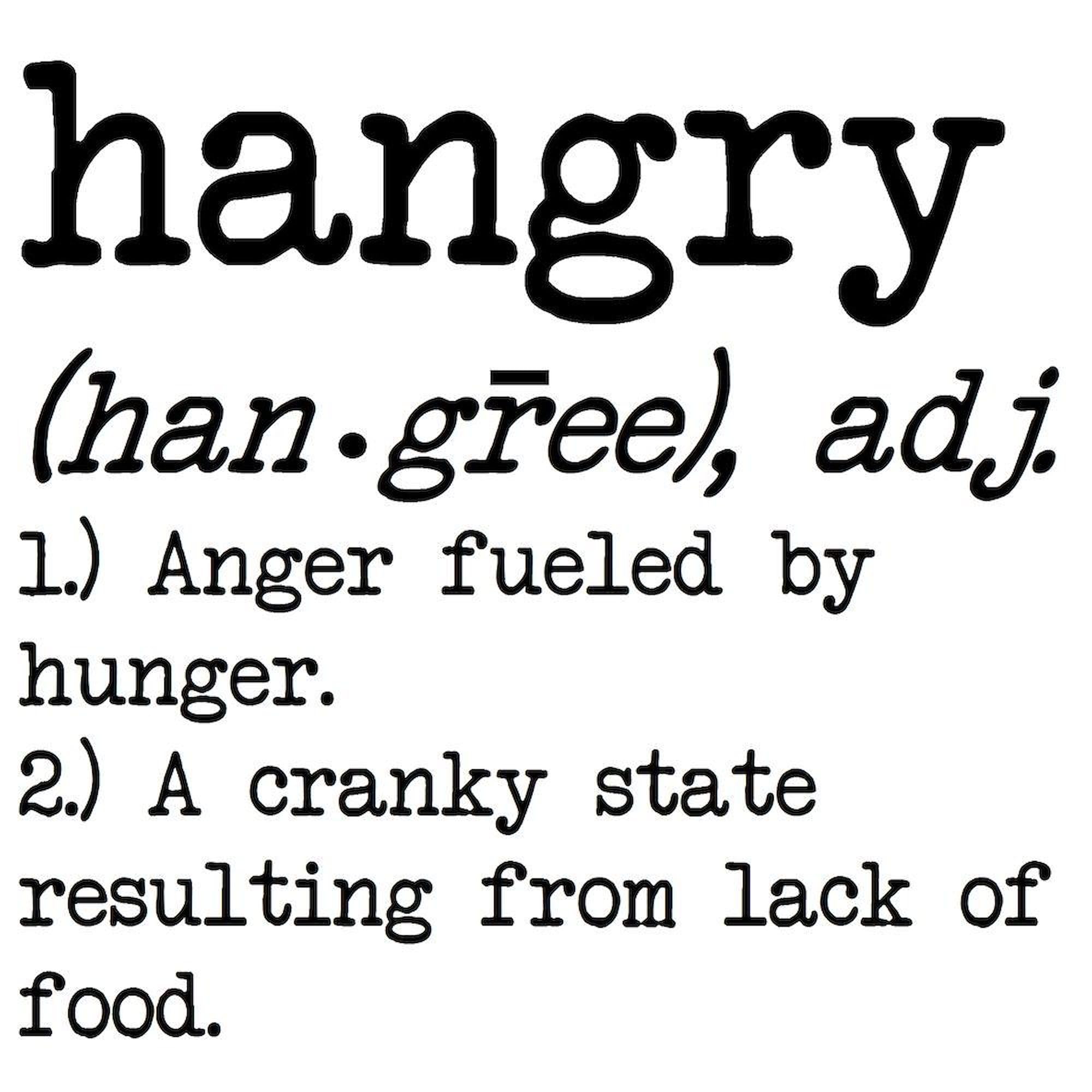 Hangry Definition Ceramic Coffee Mug - 11 oz (325 ml) Funny Novelty Gift for Coffee Lovers - Perfect for Office, Home & Gifts