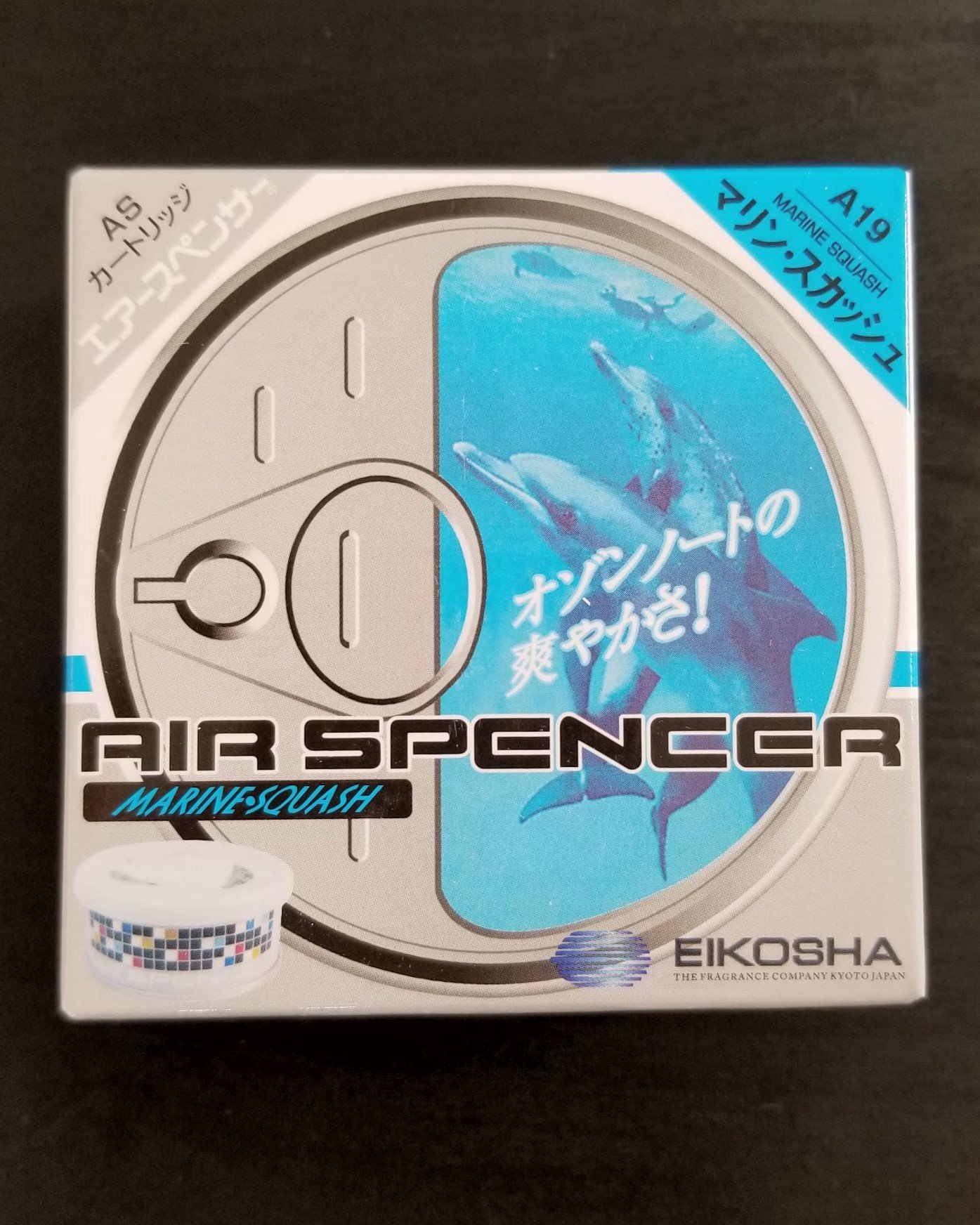 Air Spencer 2-Pack A19 Marine Squash Car Air Freshener - Long-Lasting Fragrance for Vehicles, Home & Office | Eliminates Odors in Cars, Bathrooms & Small Spaces