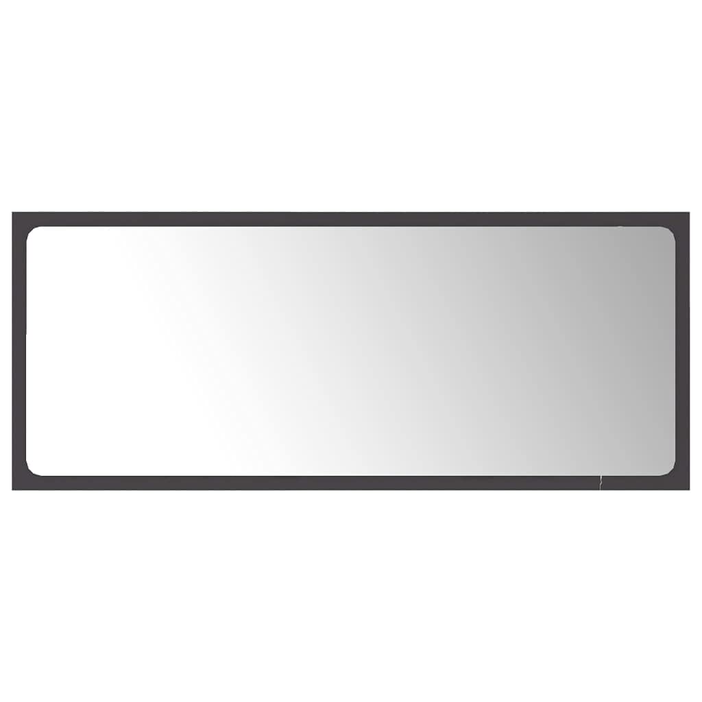 Modern Rectangle Makeup Mirror - Wall Mounted Bathroom Vanity Mirror with Glass Panel (35.4