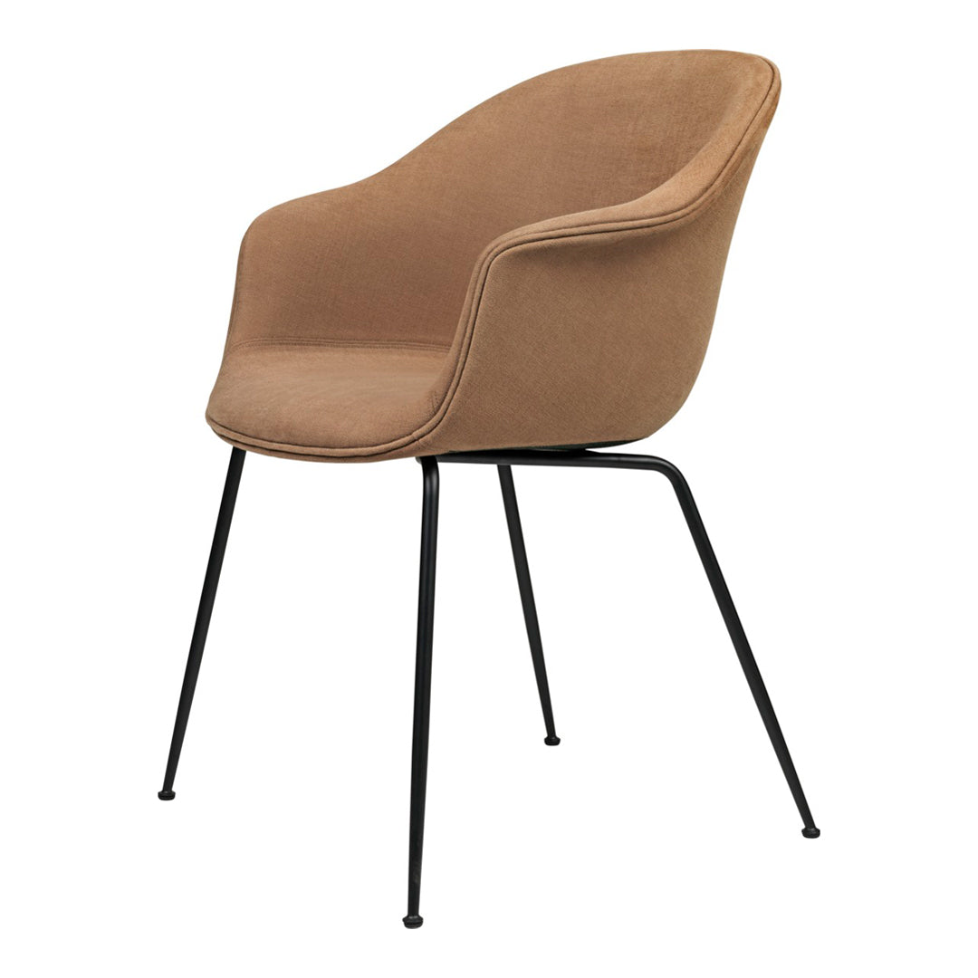 Bat Dining Chair with Conic Base - Fully Upholstered Modern Kitchen Chair for Dining Room, Restaurant & Cafe
