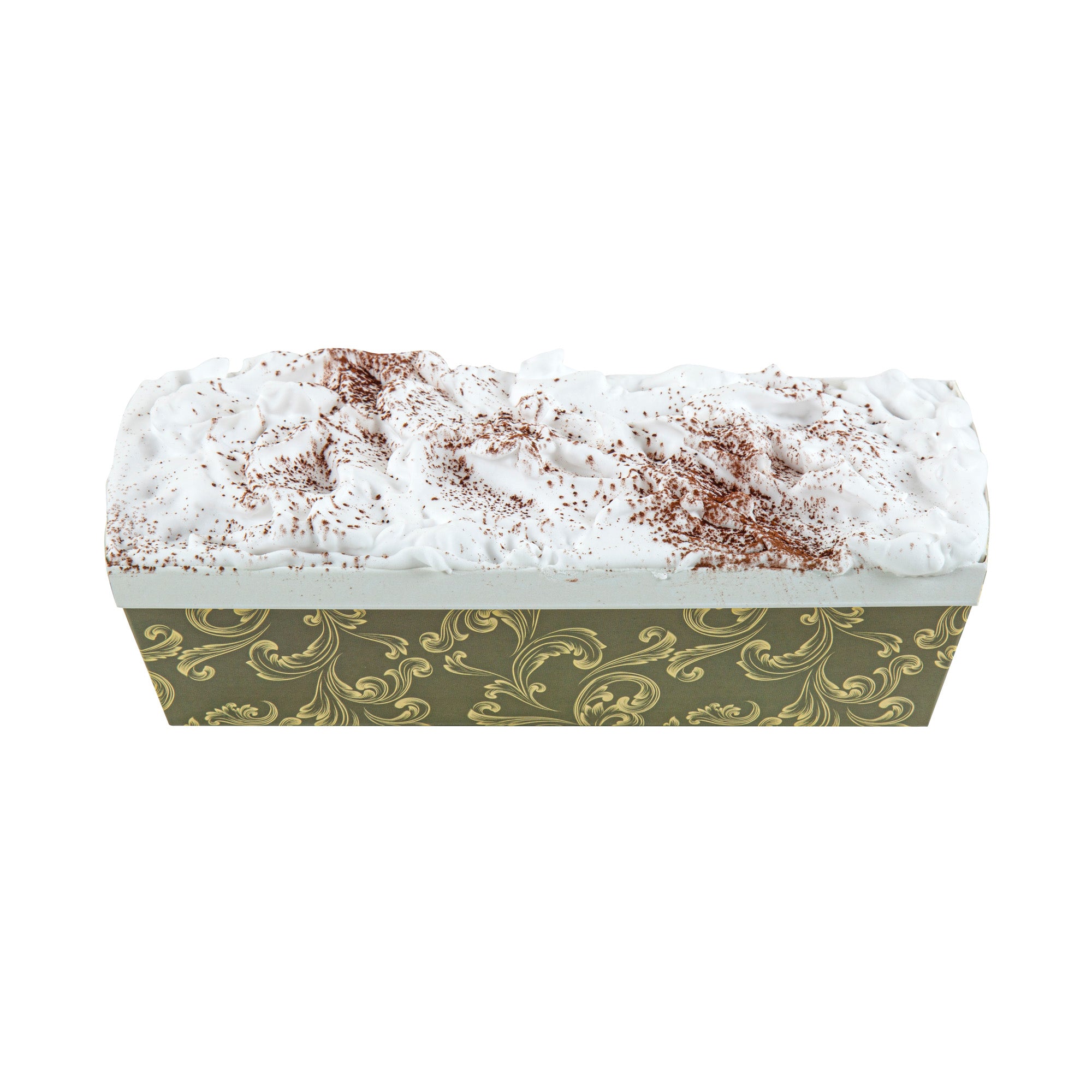 Bake Tek 54 oz Dark Green Vintage Floral Greaseproof Paper Loaf Pans - 10.25