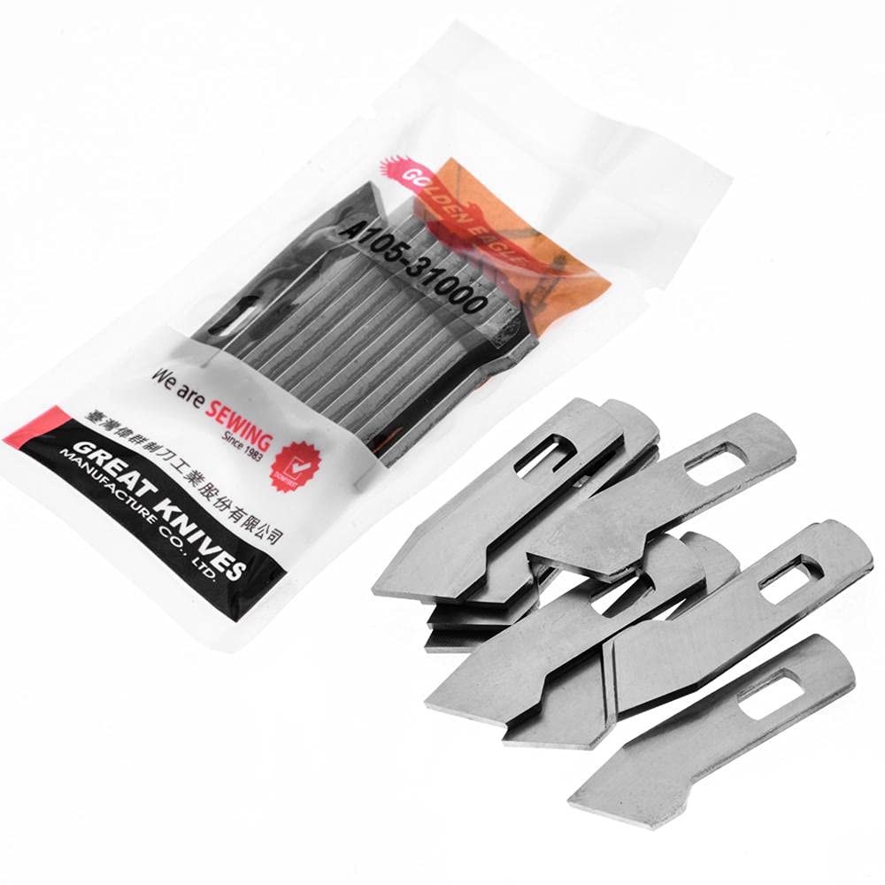 Original Replacement Part for Sewing Machine Knives A105-31000 Overlock Knife | Compatible with Singer, Brother & Juki | Perfect for Serger Machine Repair & Maintenance | Home Sewing & Professional Tailoring Use