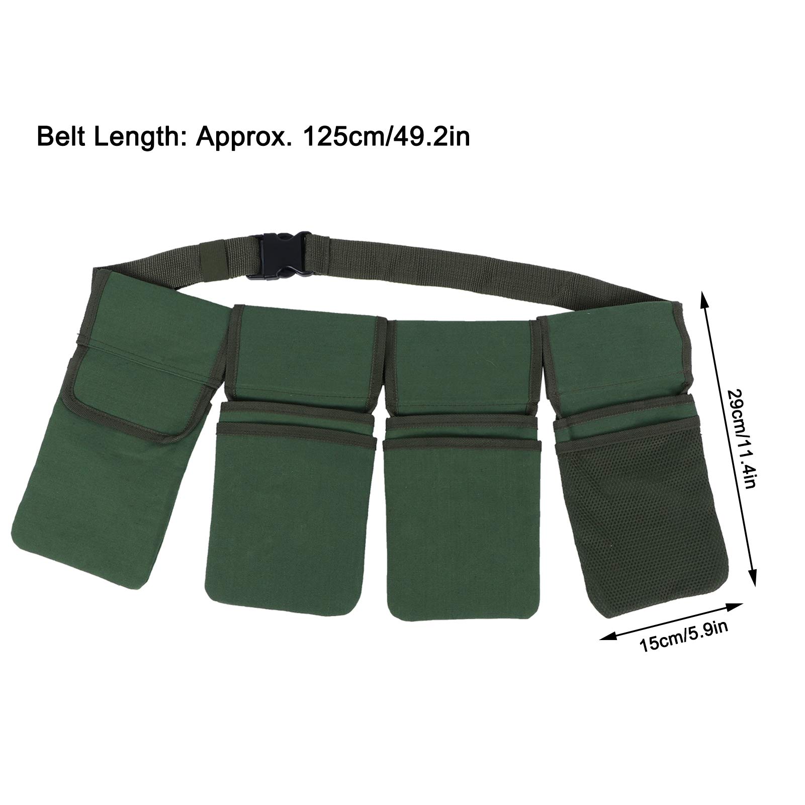 Heavy Duty Garden Tool Belt with Storage Pockets - Durable Canvas Tool Organizer for Men & Women - Perfect for Landscaping, Gardening, and DIY Projects