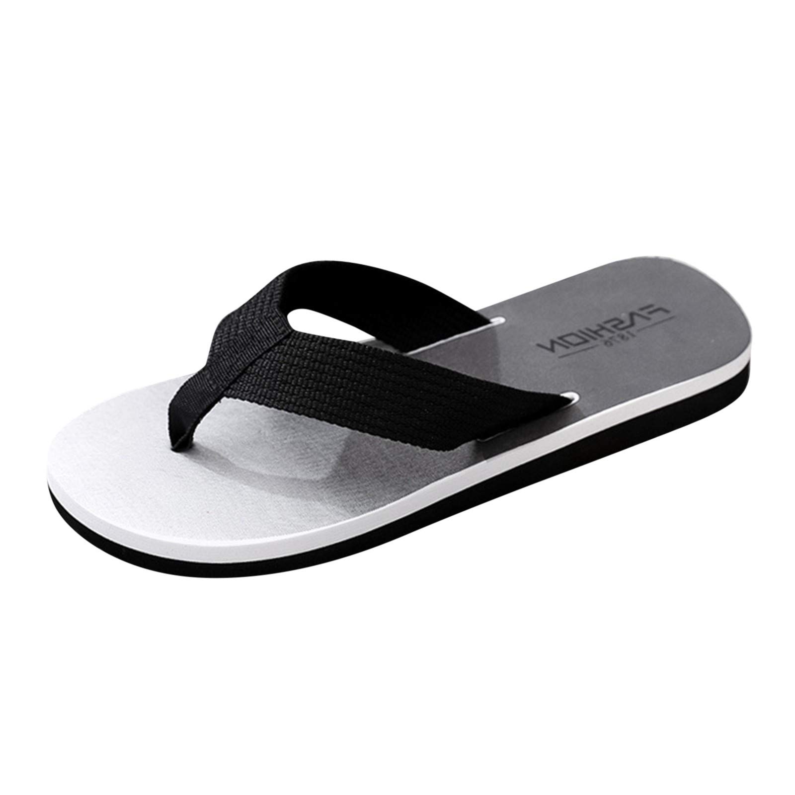 Breathable Men's Summer Slippers - Comfortable Beach Flip Flops & Indoor House Sandals for Casual Wear, Lounging, and Vacation Travel