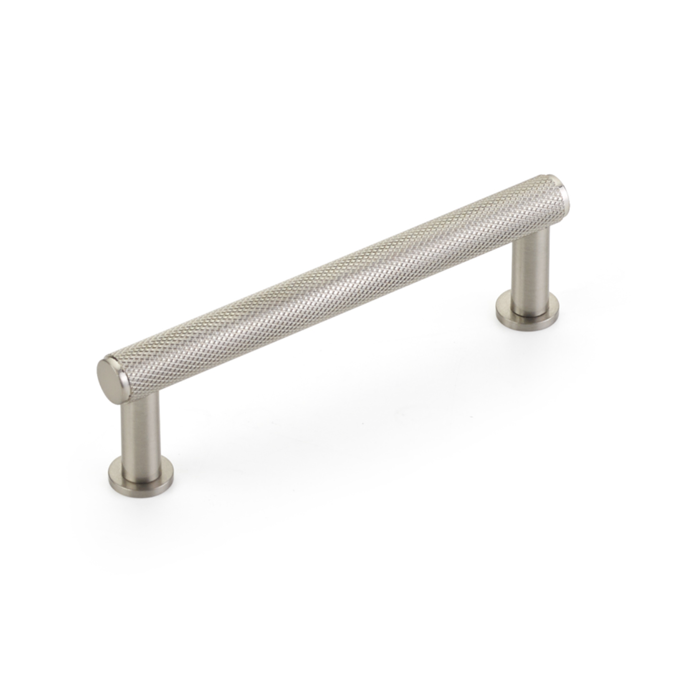 Brushed Nickel Maison Knurled Drawer Pulls and Cabinet Knobs with Optional Backplate - Modern Hardware for Kitchen Cabinets, Dressers & Furniture DIY Upgrade