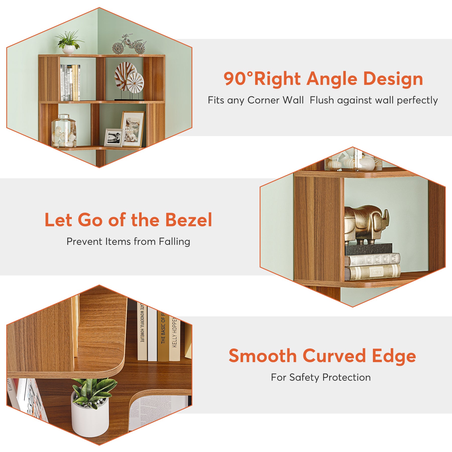 6-Tier Corner Bookshelf - 64.96