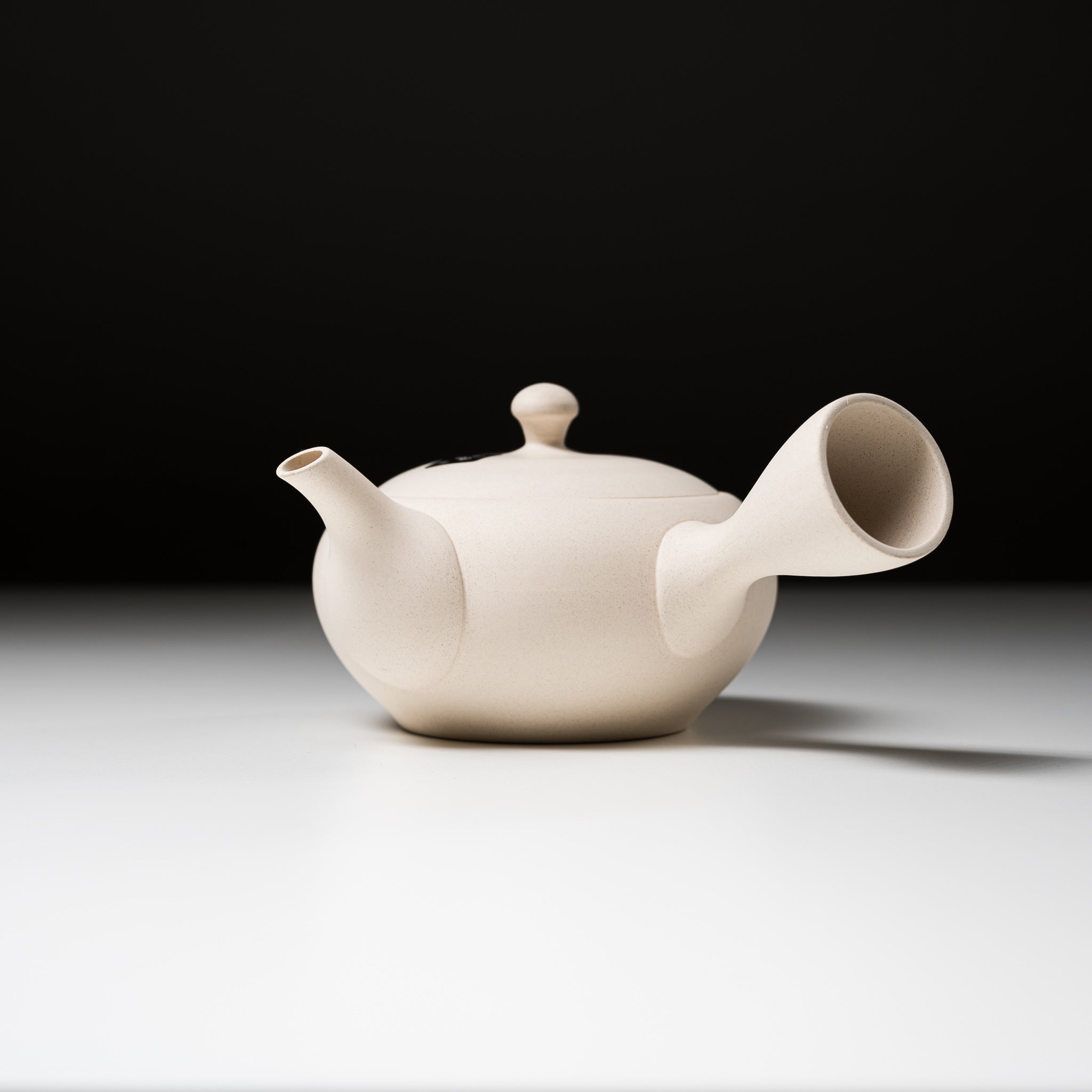 Tokoname Japanese Teapot 300ml - Mat White Unglazed Ceramic - Traditional Yixing Style for Loose Leaf Tea Brewing - Perfect for Green Tea, Oolong, and Herbal Infusions