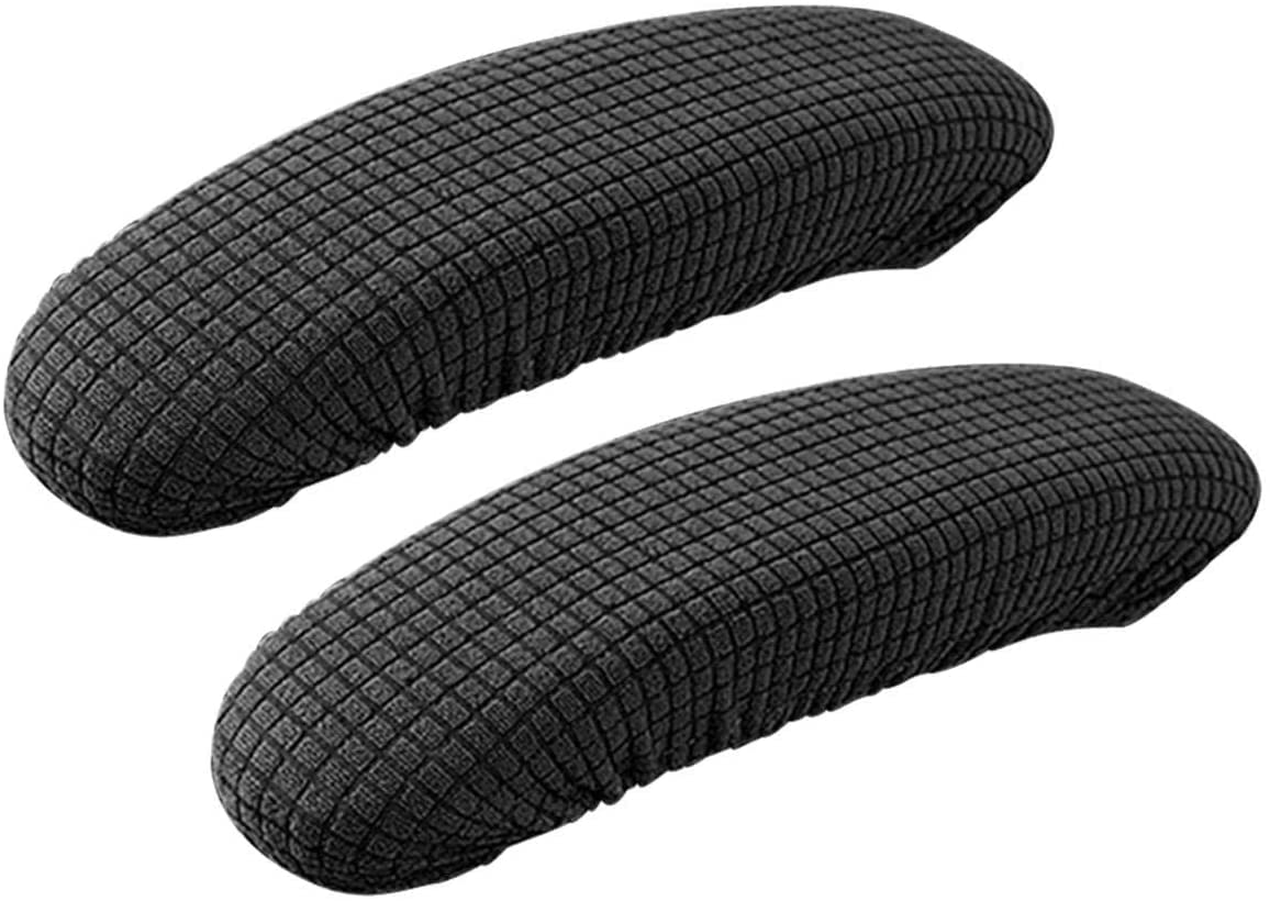 Ergonomic Office Chair Armrest Covers - Stretchable Slipcover Protector Sleeves for Computer Gaming Desk & Rotating Chairs - Easy Installation & Cleaning - Comfortable Matt Black (1 Pair) - Perfect for Home Office, Gaming Setup & Workspace Comfort