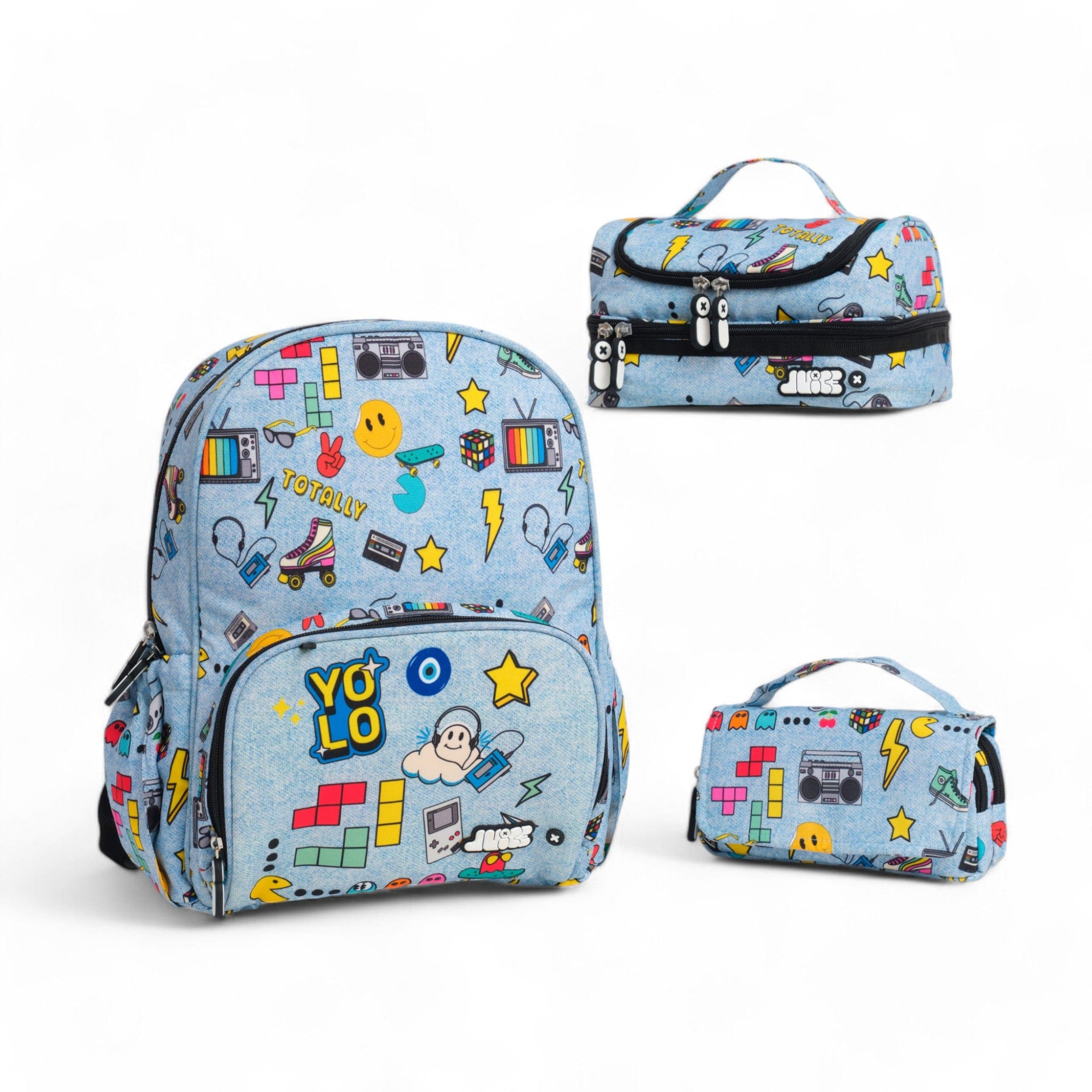 Yolo Medium Backpack Complete Set - Durable Travel Backpack with Multiple Pockets for School, Work & Outdoor Adventures