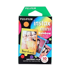 Fujifilm Instax Mini Rainbow Film - 10 Sheets Pack for Instant Camera | Colorful Prints for Parties, Travel & Scrapbooking