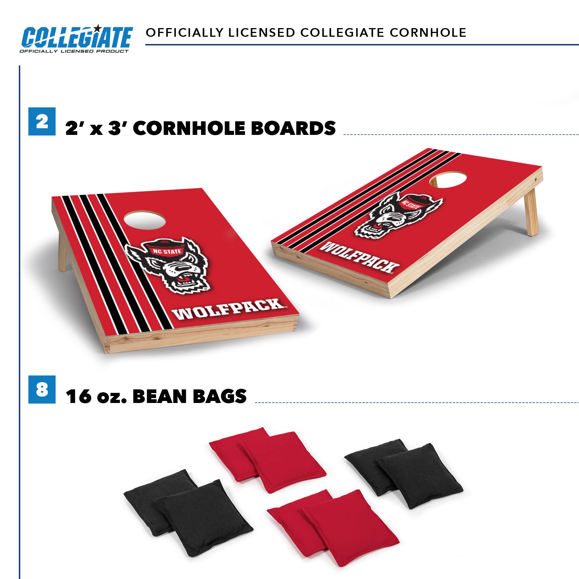 Indiana Hoosiers 2' x 3' Solid Wood Cornhole Set with High-Definition Team Graphics - NCAA Fan Gift, Outdoor Bean Bag Toss Game for Backyard, Tailgating, and Family Gatherings