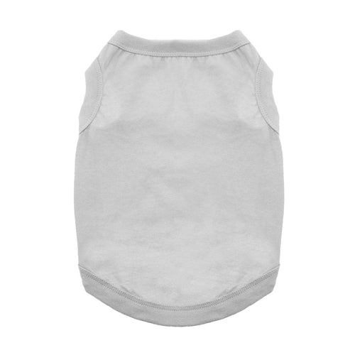 Premium Cotton Dog Tank Top - Breathable & Comfortable Pet Apparel in Glacier Gray - Perfect for Summer Walks & Outdoor Adventures