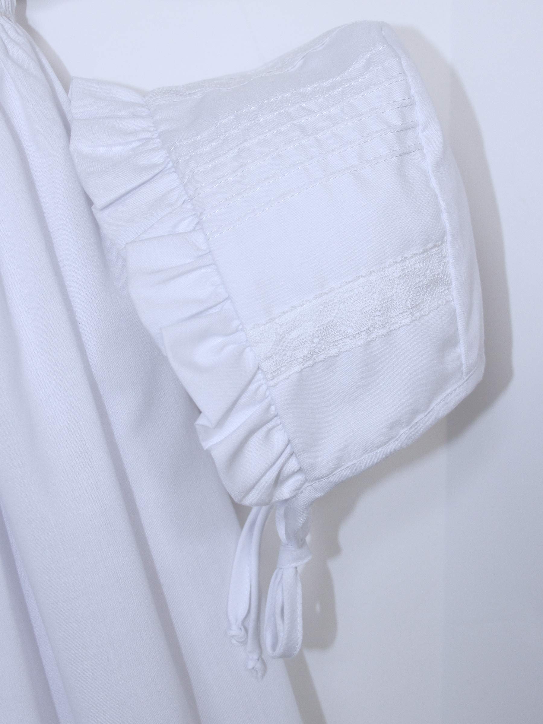 Baptism Dresses for Baby Girls - Infant Christening Gown & Bonnet Set for Newborn 3-6-9 Months | Soft Baptismal Clothes for Church Ceremony & Christening Photos