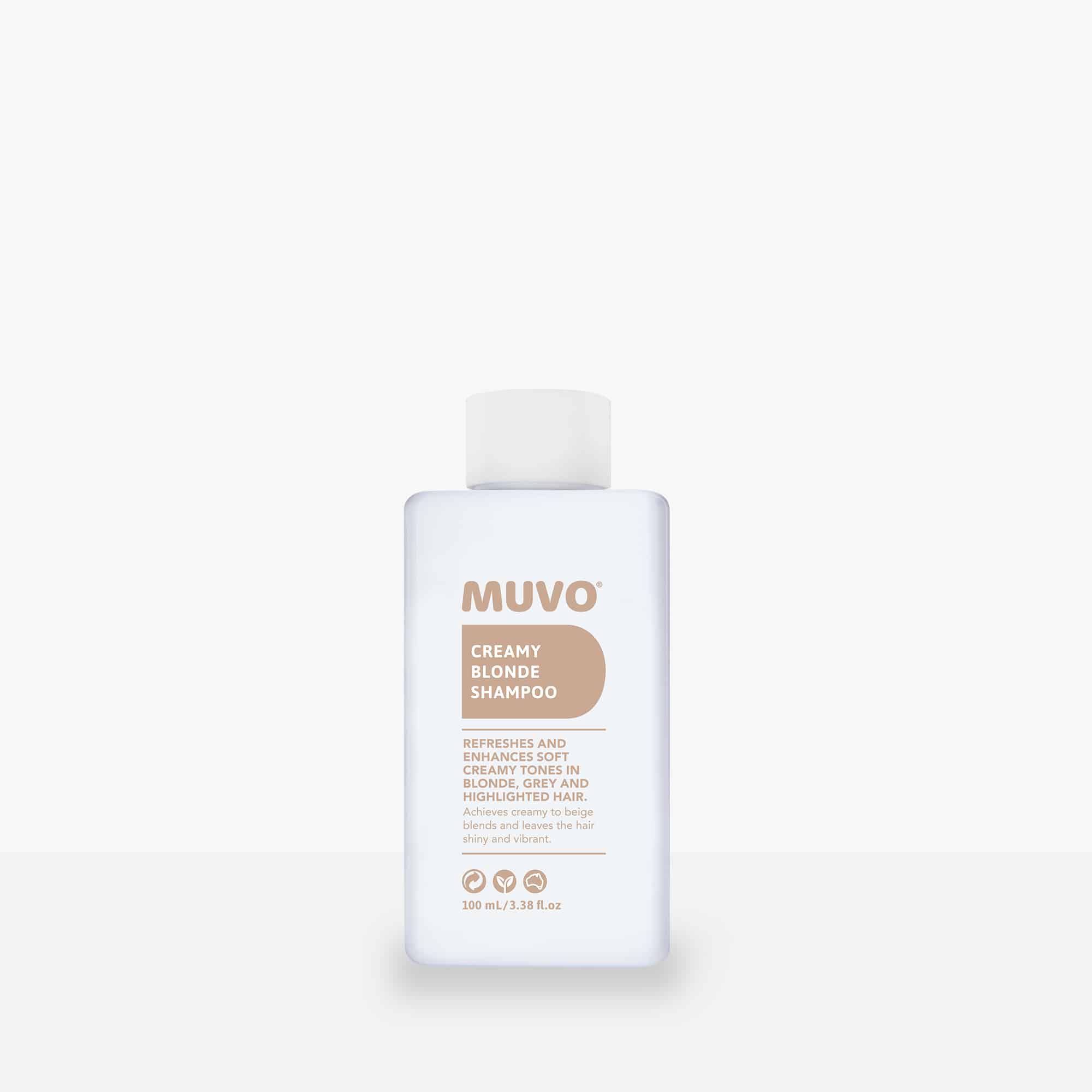 Muvo Creamy Blonde Shampoo for Blonde & Highlighted Hair - Purple Toning Shampoo to Neutralize Brassiness & Brighten Blonde Hair - Perfect for Daily Use & Salon-Quality Results at Home