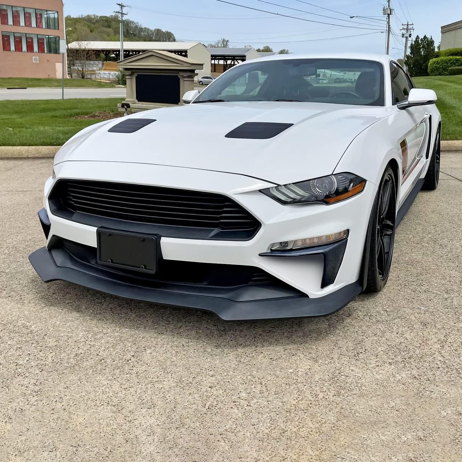2018-2022 Ford Mustang GT/EcoBoost Fog Light Trim Cover - Front Bumper Vent Canards Replacement - Upgrade Your Mustang's Style for Street Racing & Car Shows