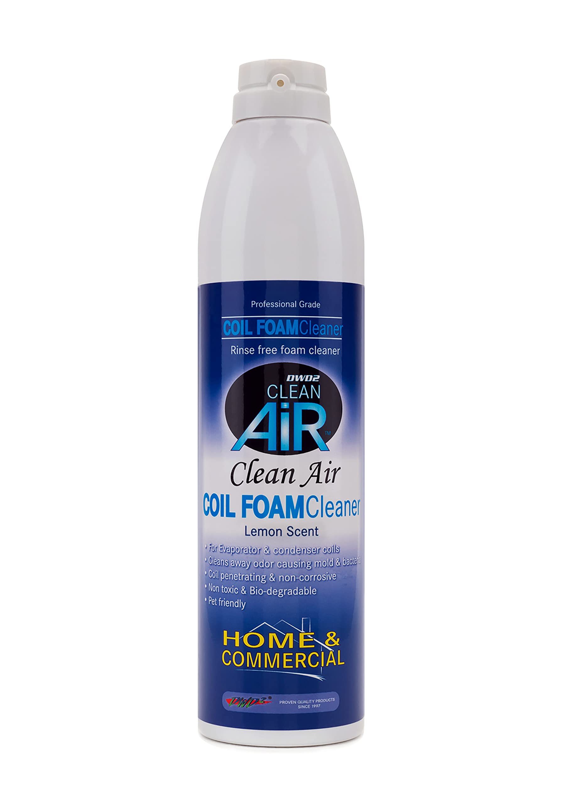 Best Foaming AC Coil Cleaner Spray for AC Units & HVAC Systems - Lemon Scented Evaporator & Condenser Coil Cleaner - Removes Dirt, Dust & Grease - Ideal for Home, Office & Car Air Conditioner Maintenance