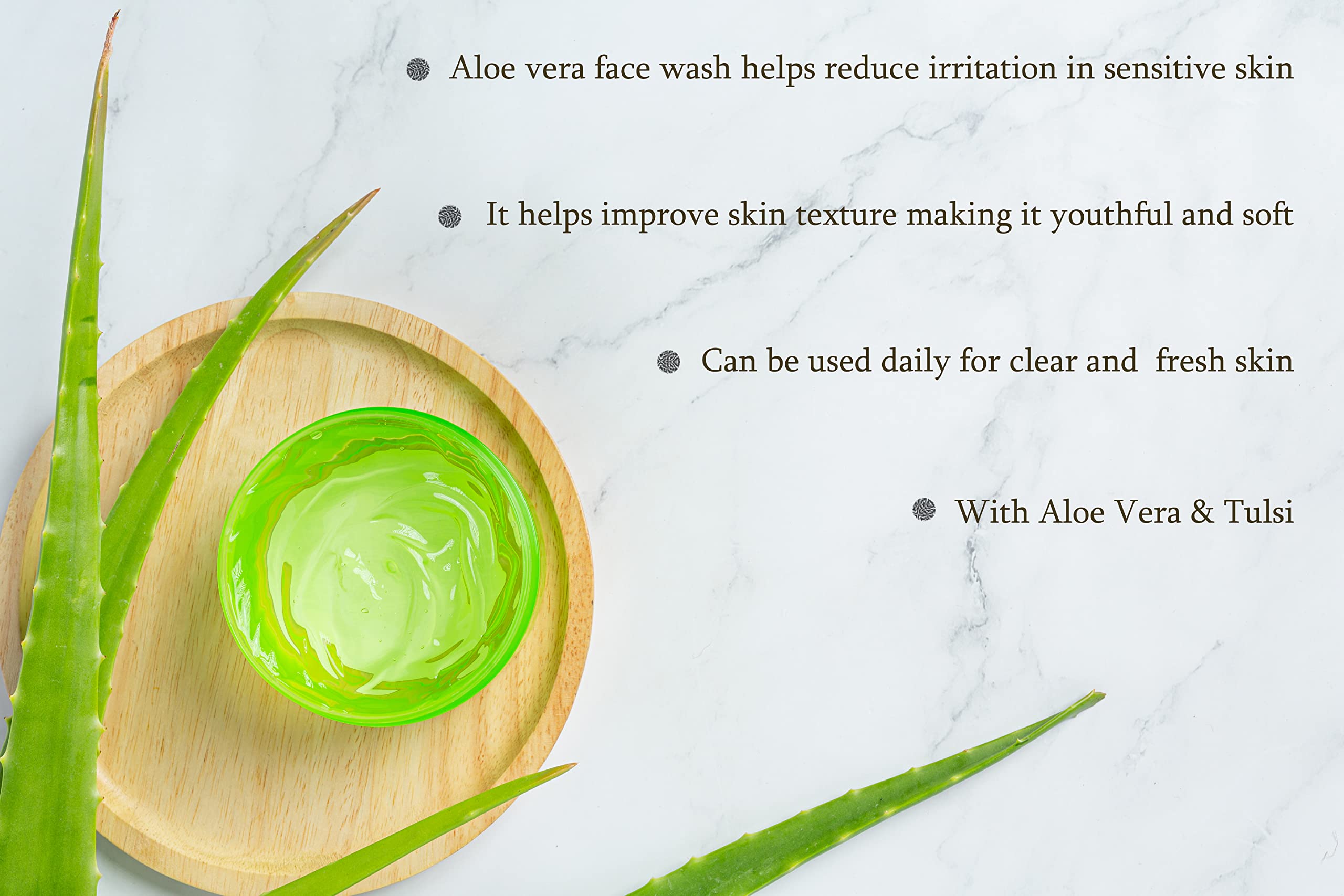 LUPBON Aloe Vera Face Wash for Acne & Pimples - 100ml Gentle Cleanser for Oily & Sensitive Skin - Perfect for Daily Skincare Routine & Breakout Prevention