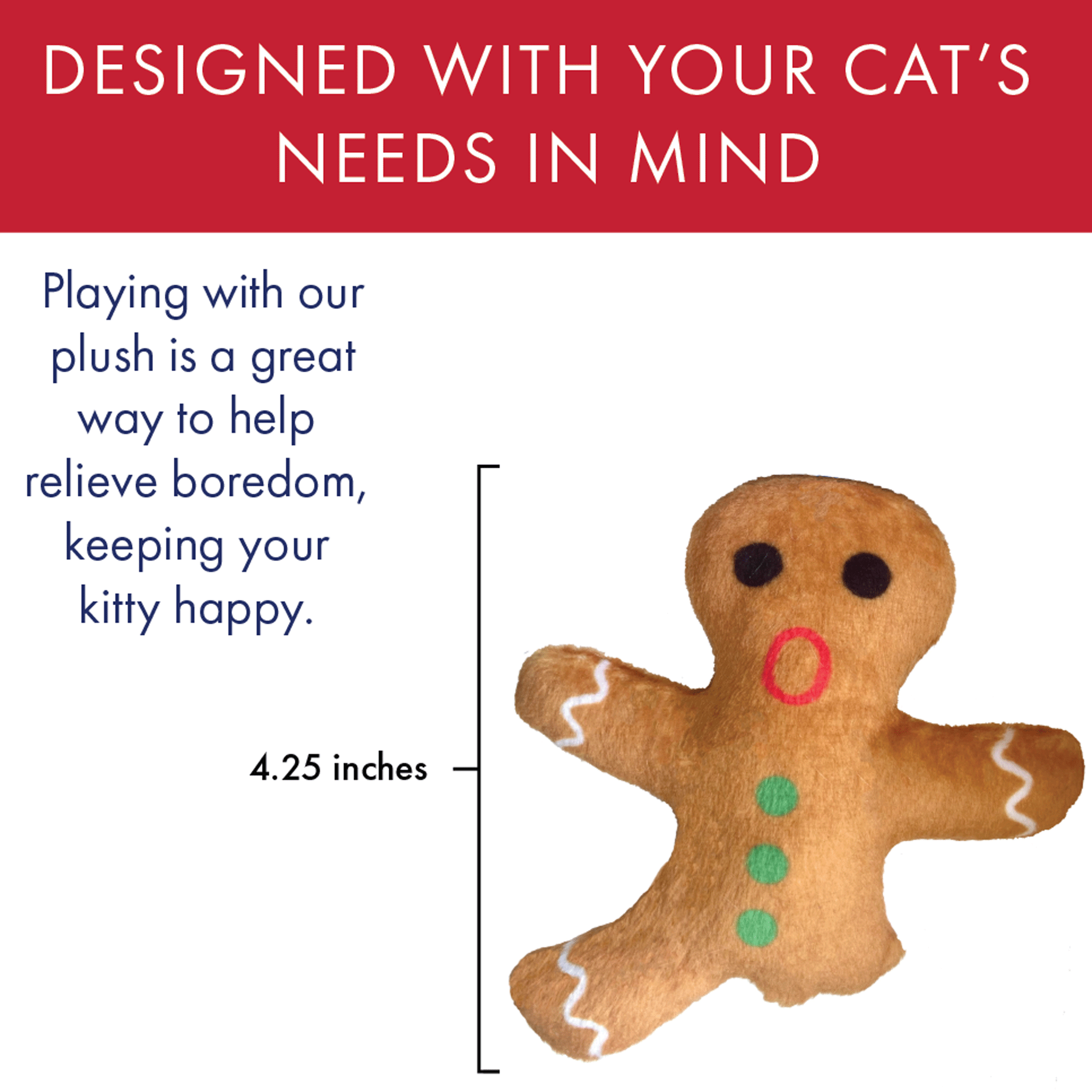 Kittybelles Oh Snap! Interactive Brown Cat Toys for Indoor Play - Fun Teaser Wand for Kittens & Adult Cats