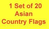 20 Pack Asian Flags Set (2x3 Feet) - Perfect for International Events, Classroom Decorations & Cultural Celebrations