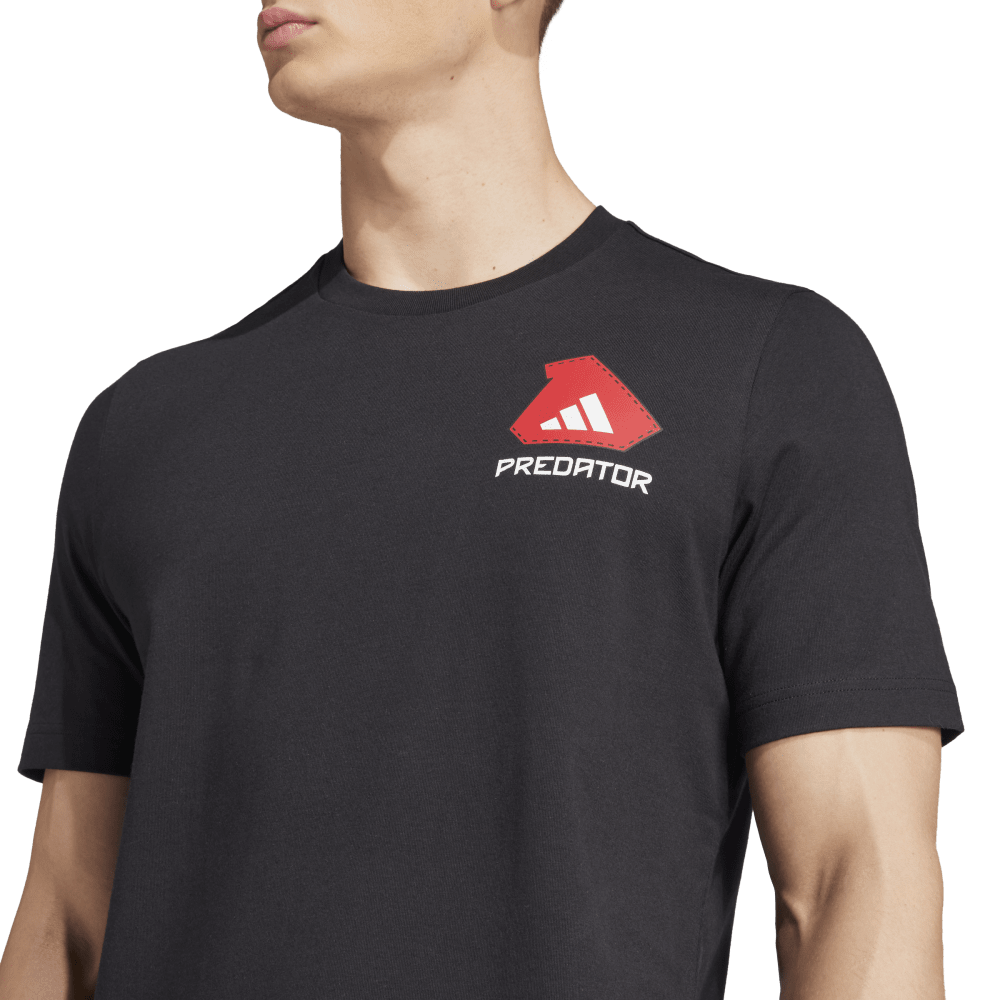 Adidas Predator History Graphic T-Shirt for Men - Black Soccer Jersey - Perfect for Football Fans, Training & Casual Wear