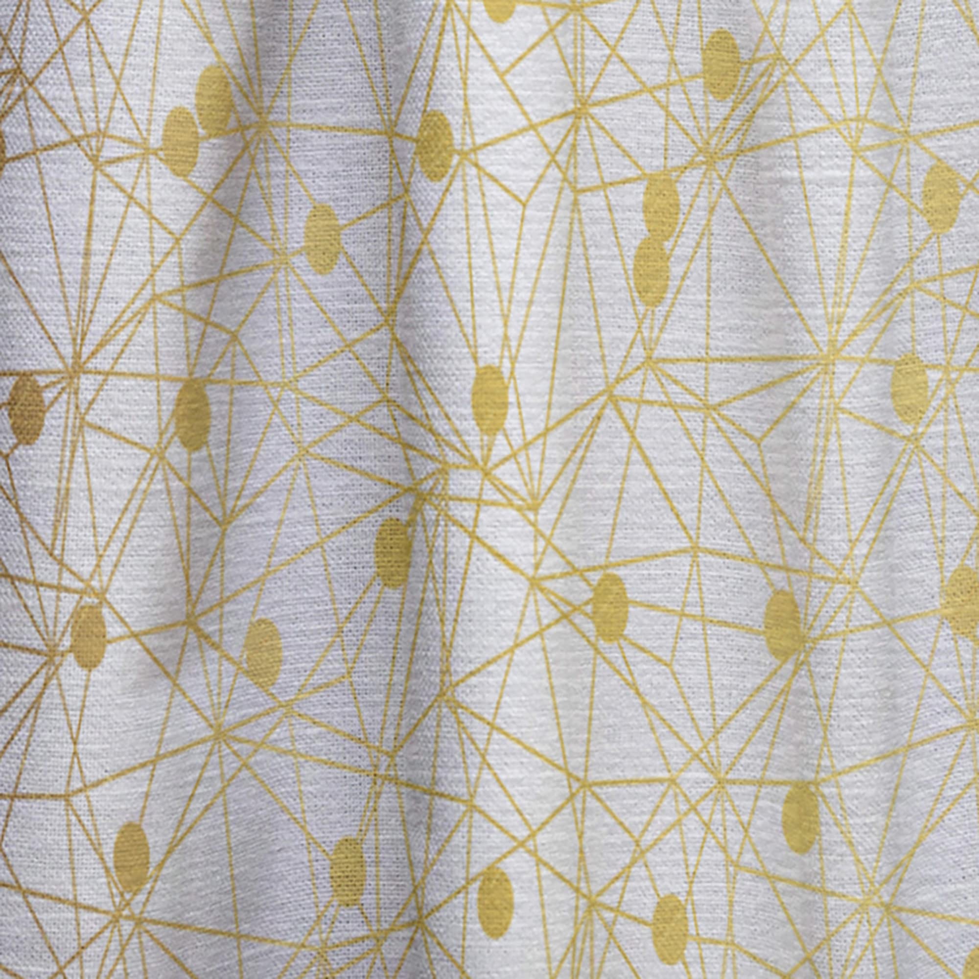 DesignQ 'Golden Maze II' Thermal Insulated Curtain Panel - 52x95 Inches - Blackout Drapes for Bedroom & Living Room - Elegant Home Decor for Better Sleep & Energy Efficiency