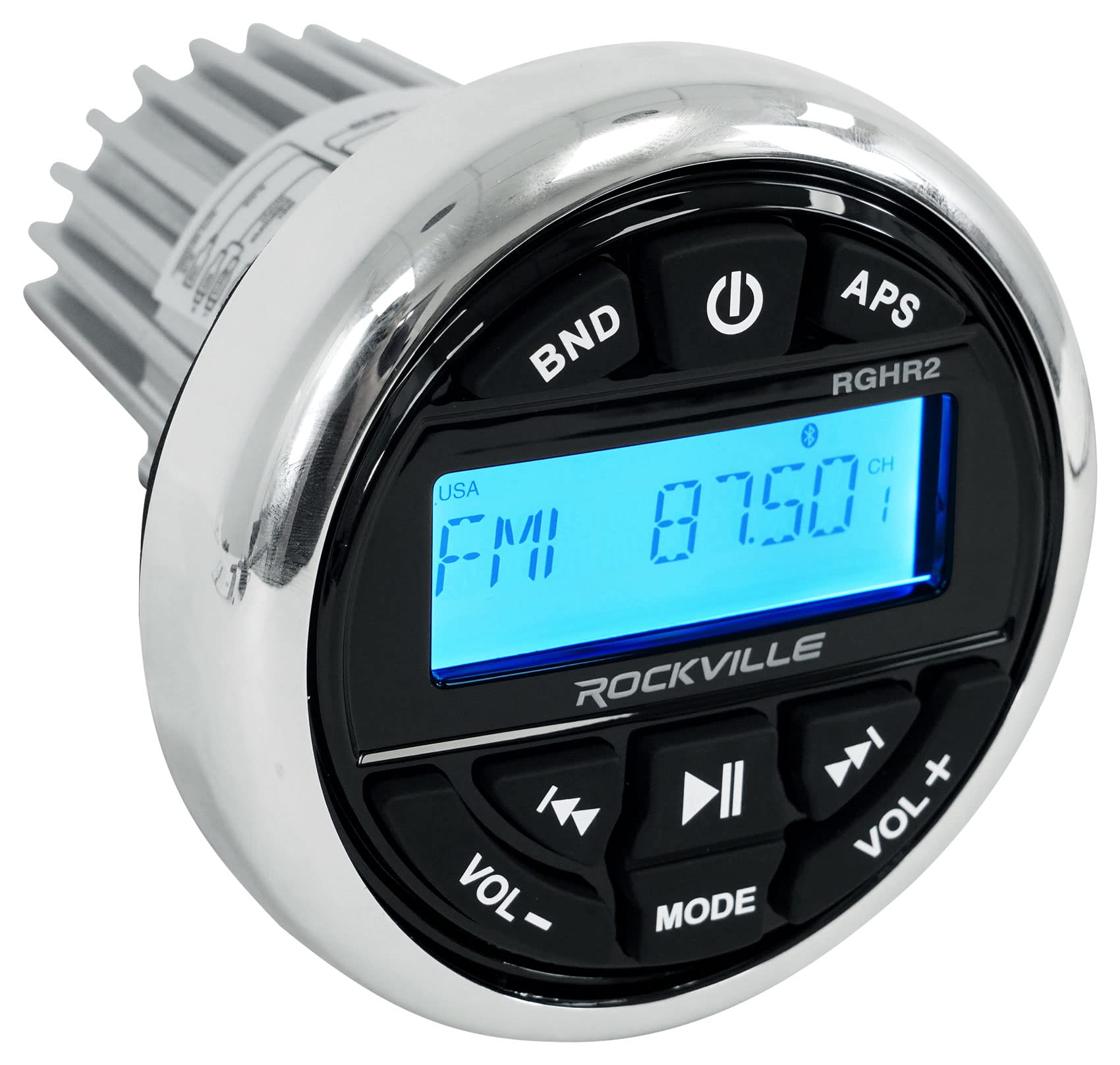 Rockville RGHR2 Marine Gauge Receiver with Bluetooth & 4 MB Quart NF1-116B 6.5
